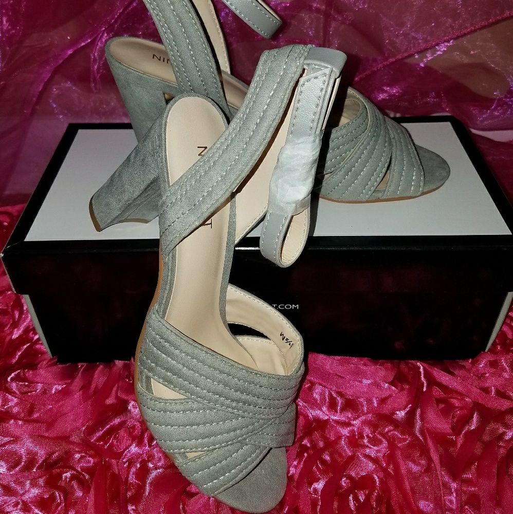 Suede Peep Toe Sandals